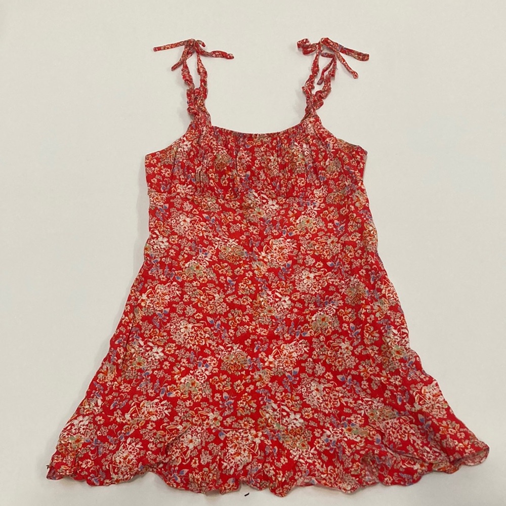 Isabelle’s Cabinet Red Floral Ruffled Dress